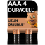 Duracell AAA İnce Kalem Pil — TV Kumanda ve Elektronik Cihazlar için Uzun Ömürlü Enerji (4'lü Paket) resmi