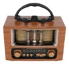 KTF-2015 Gönüllere Müzik Getiren Nostaljik Radyo — Bluetooth / FM / USB / LED Işık + Retro Tasarım resmi