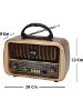 NS-8067BT Nostaljik Bluetooth Radyo (FM, USB, TF Kart Desteği) resmi