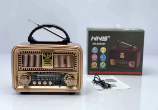 NS-8091BT Retro Bluetooth Radyo – FM, USB & TF Kart Destekli resmi
