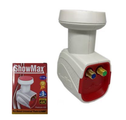 Showmax PLATINIUM-222 Çiftli (Twin) LNB — 0,1 dB Gürültü, HD/4K Uyumlu resmi