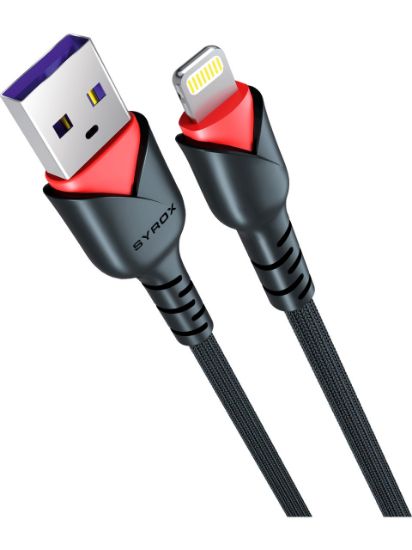 Syrox C93 Lightning USB Kablo — 2.0A Örgülü & Dayanıklı Tasarım resmi