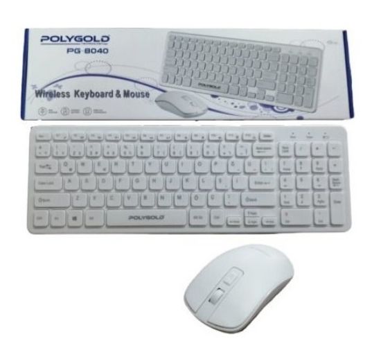 Polygold PG-8040 Slim Kablosuz Klavye & Mouse Seti (2.4GHz) resmi